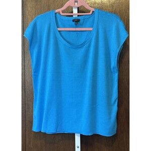 Talbots Teal Cotton Blend Tank Top Size 3Xp
